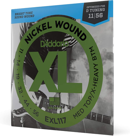 D'Addario Guitar Strings - XL Nickel Electric Guitar Strings - EXL110-3D