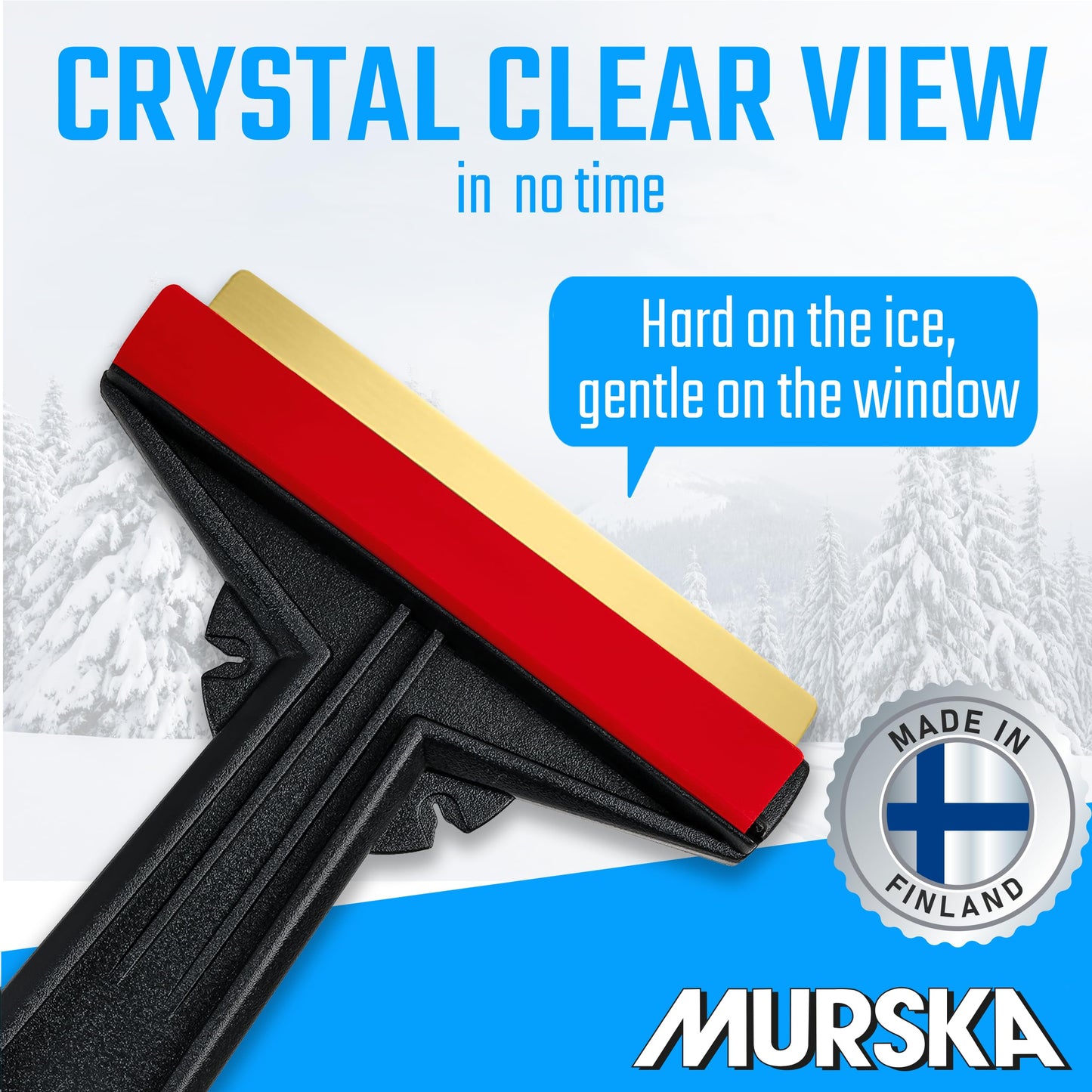 Car Ice Scraper (Black & Red)