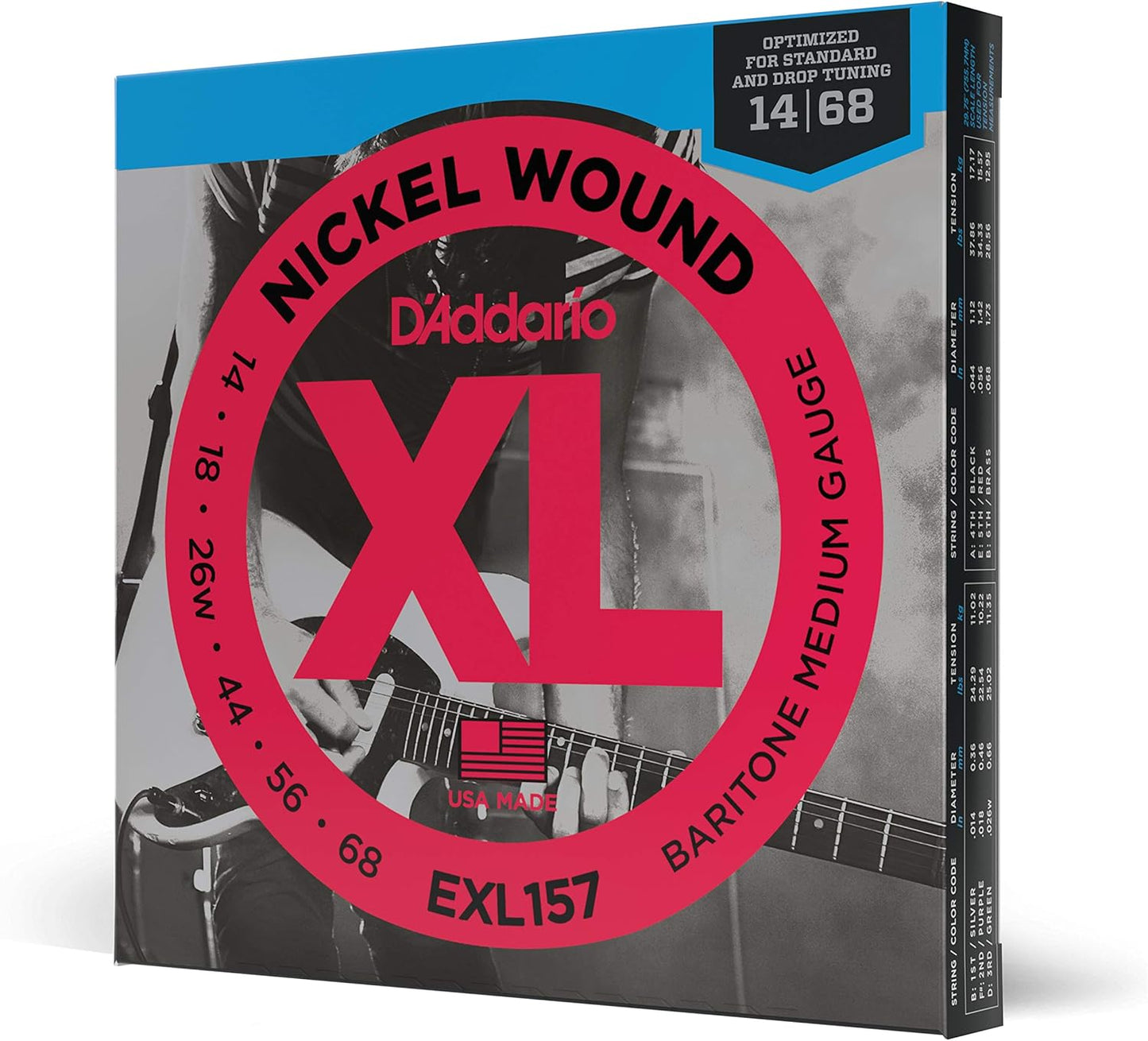 D'Addario Guitar Strings - XL Nickel Electric Guitar Strings - EXL110-3D