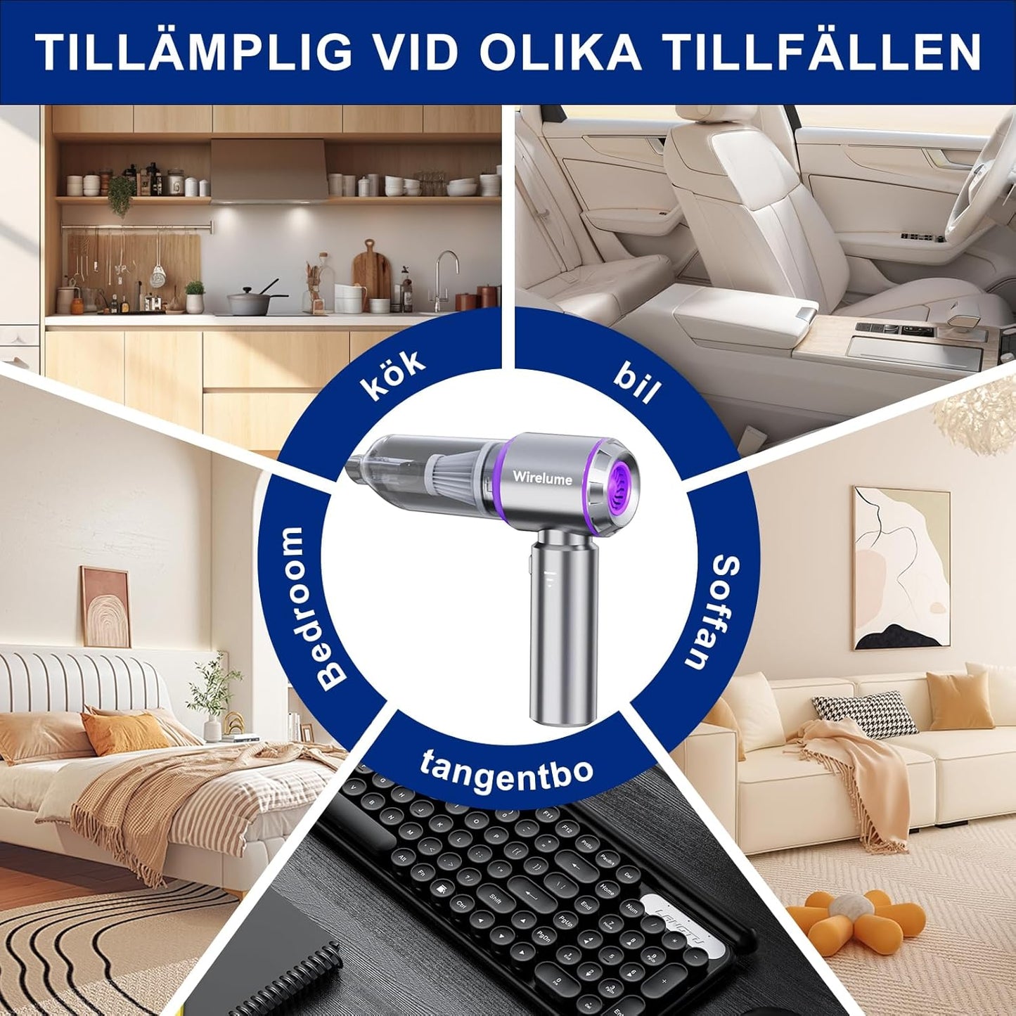 Handheld Vacuum Cleaner Cordless Powerful 22000Pa