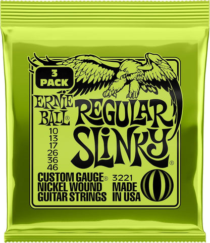 Ernie Ball Regular Slinky Nickel Wound Electric Guitar Strings - 10-46 Gauge
