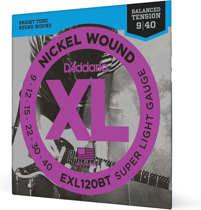 D'Addario Guitar Strings - XL Nickel Electric Guitar Strings - EXL110-3D