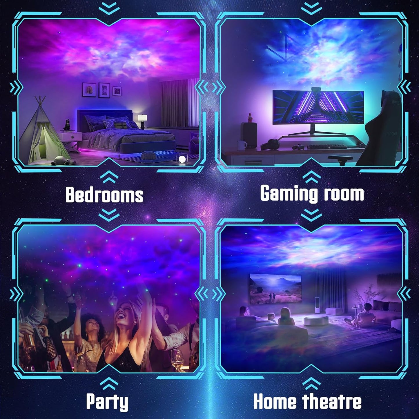 Astronaut Starry Sky Projector Moon Lamp LED Night