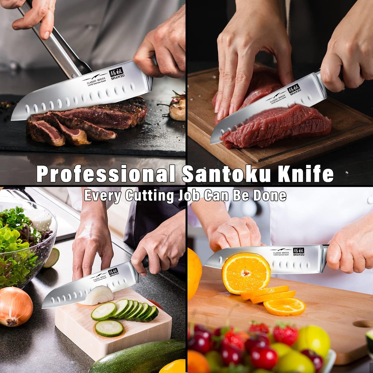 SHAN ZU Santoku Knife 18cm