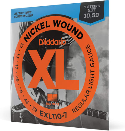D'Addario Guitar Strings - XL Nickel Electric Guitar Strings - EXL110-3D