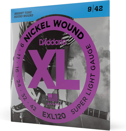 D'Addario Guitar Strings - XL Nickel Electric Guitar Strings - EXL110-3D