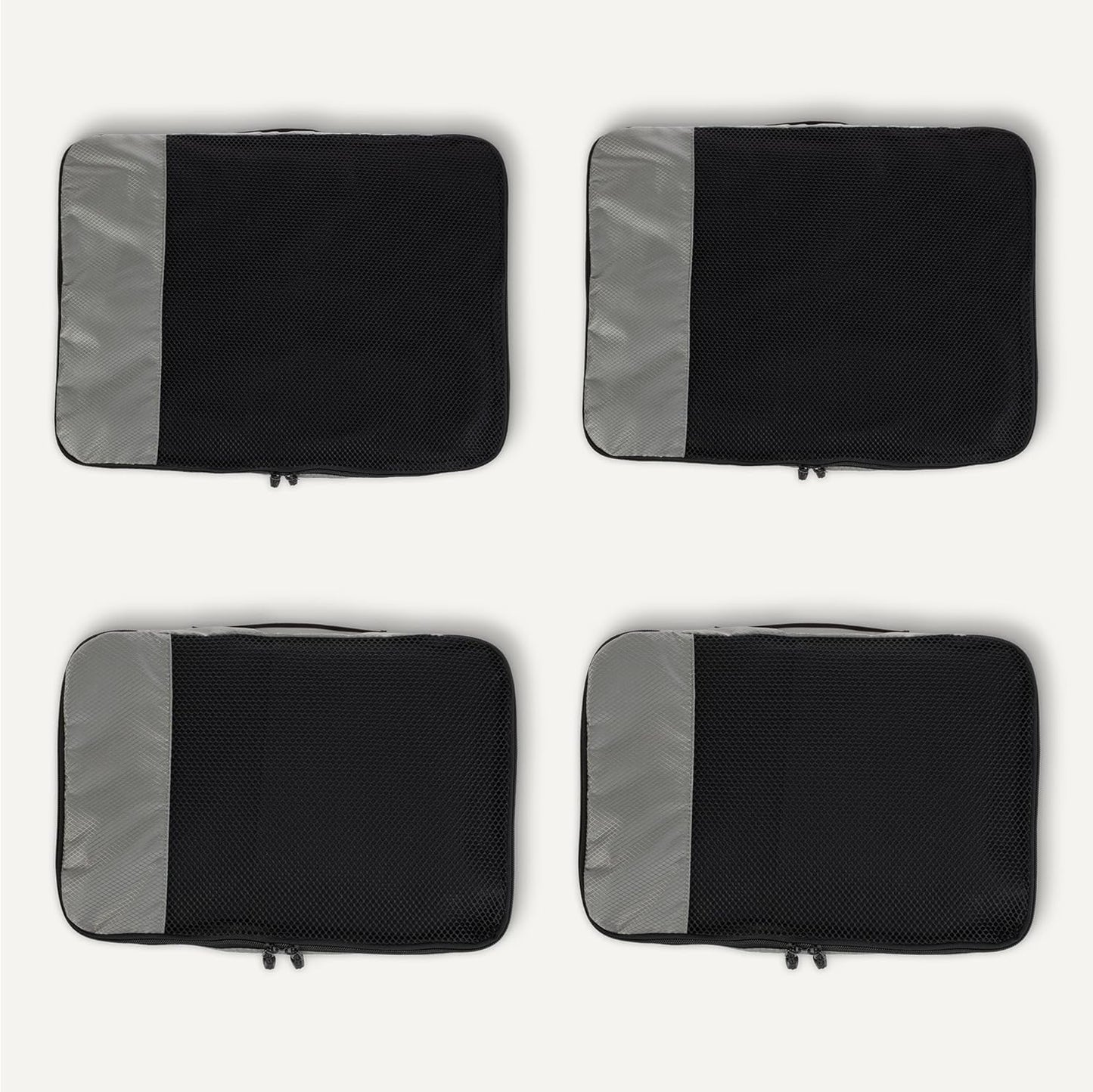 Amazon basics large clothing bags, all grey, M, Pack of 4 x M