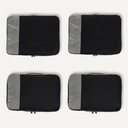 Amazon basics large clothing bags, all grey, M, Pack of 4 x M