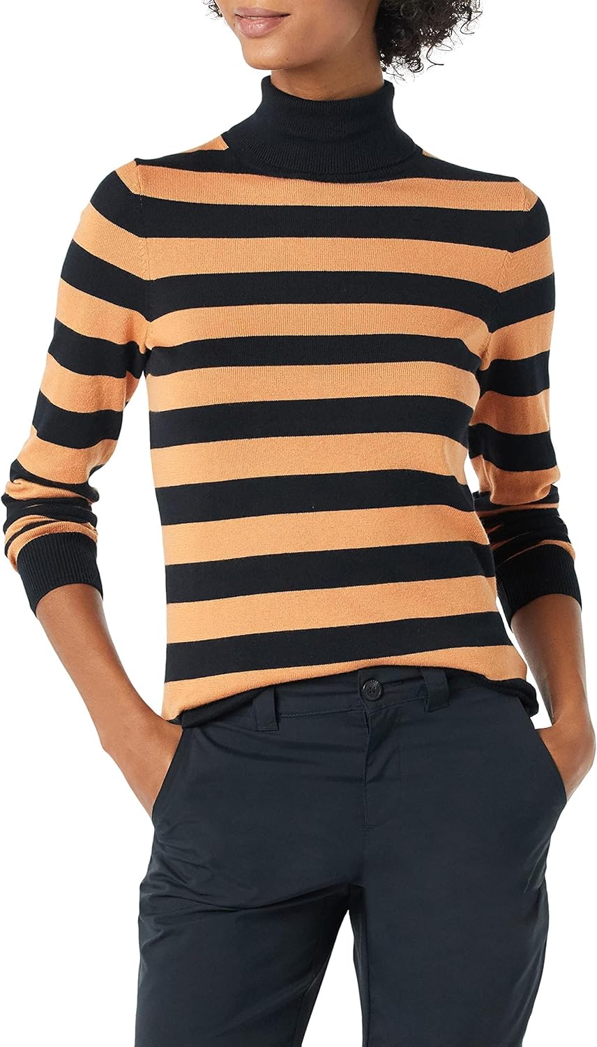 Amazon Essentials women’s lightweight long-sleeve mock neck top, classic fit