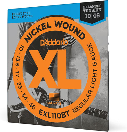 D'Addario Guitar Strings - XL Nickel Electric Guitar Strings - EXL110-3D