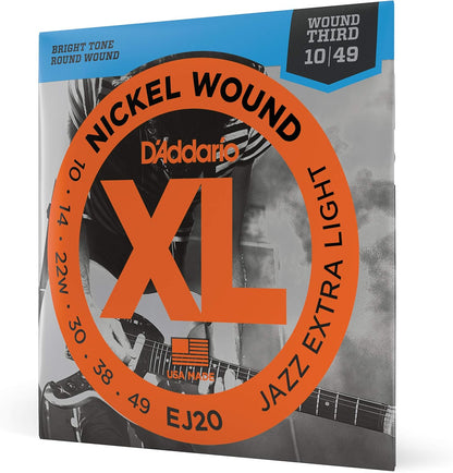 D'Addario Guitar Strings - XL Nickel Electric Guitar Strings - EXL110-3D
