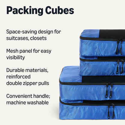 Amazon basics large clothing bags, all grey, M, Pack of 4 x M