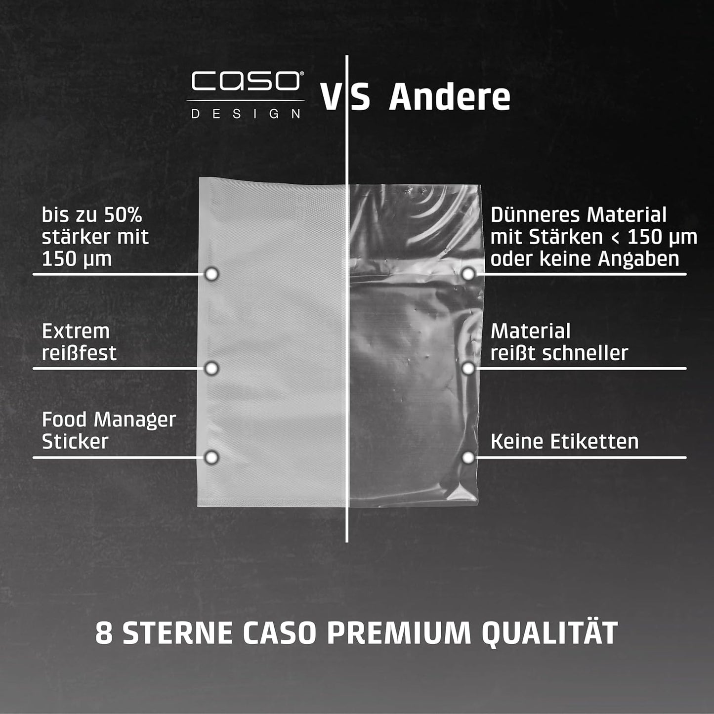 CASO Professional Foil Bags 20 x 30 cm/50 Bags