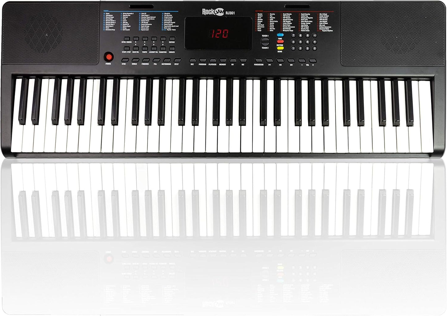 RockJam RJ361 61-Key Keyboard Piano with Sheet Music