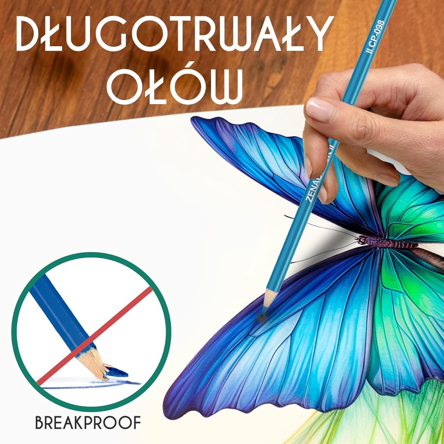 72 Coloured Pencils (Numbered) with Metal Box by Zenacolor