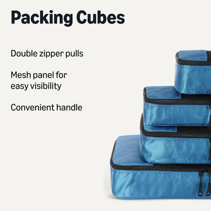 Amazon basics large clothing bags, all grey, M, Pack of 4 x M