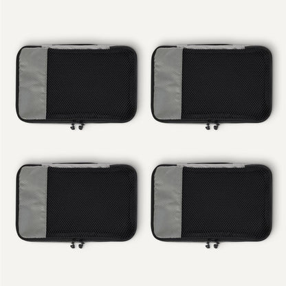 Amazon basics large clothing bags, all grey, M, Pack of 4 x M