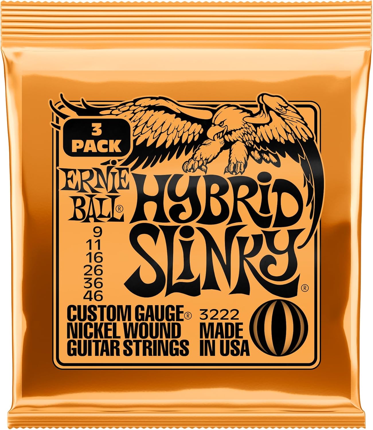 Ernie Ball Regular Slinky Nickel Wound Electric Guitar Strings - 10-46 Gauge