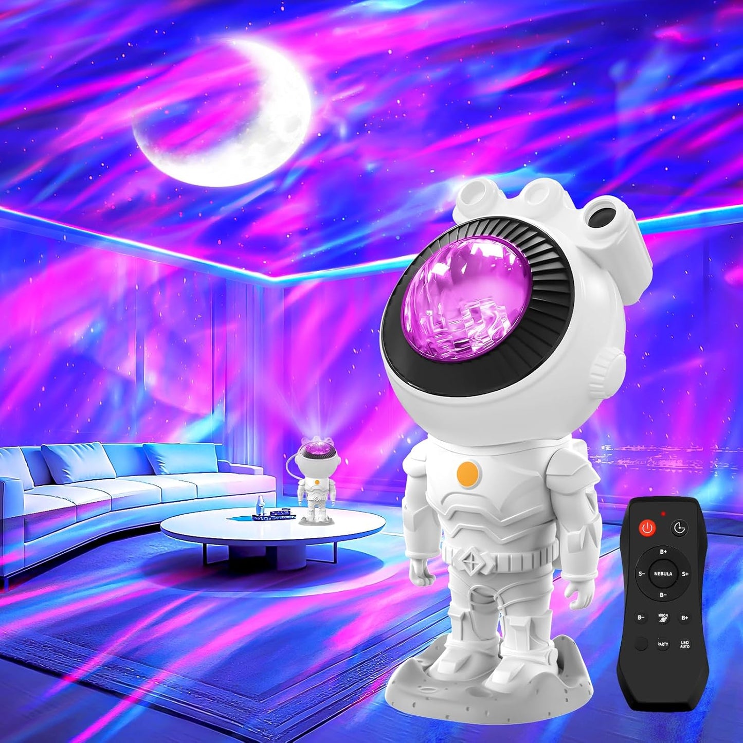 Astronaut Starry Sky Projector Moon Lamp LED Night