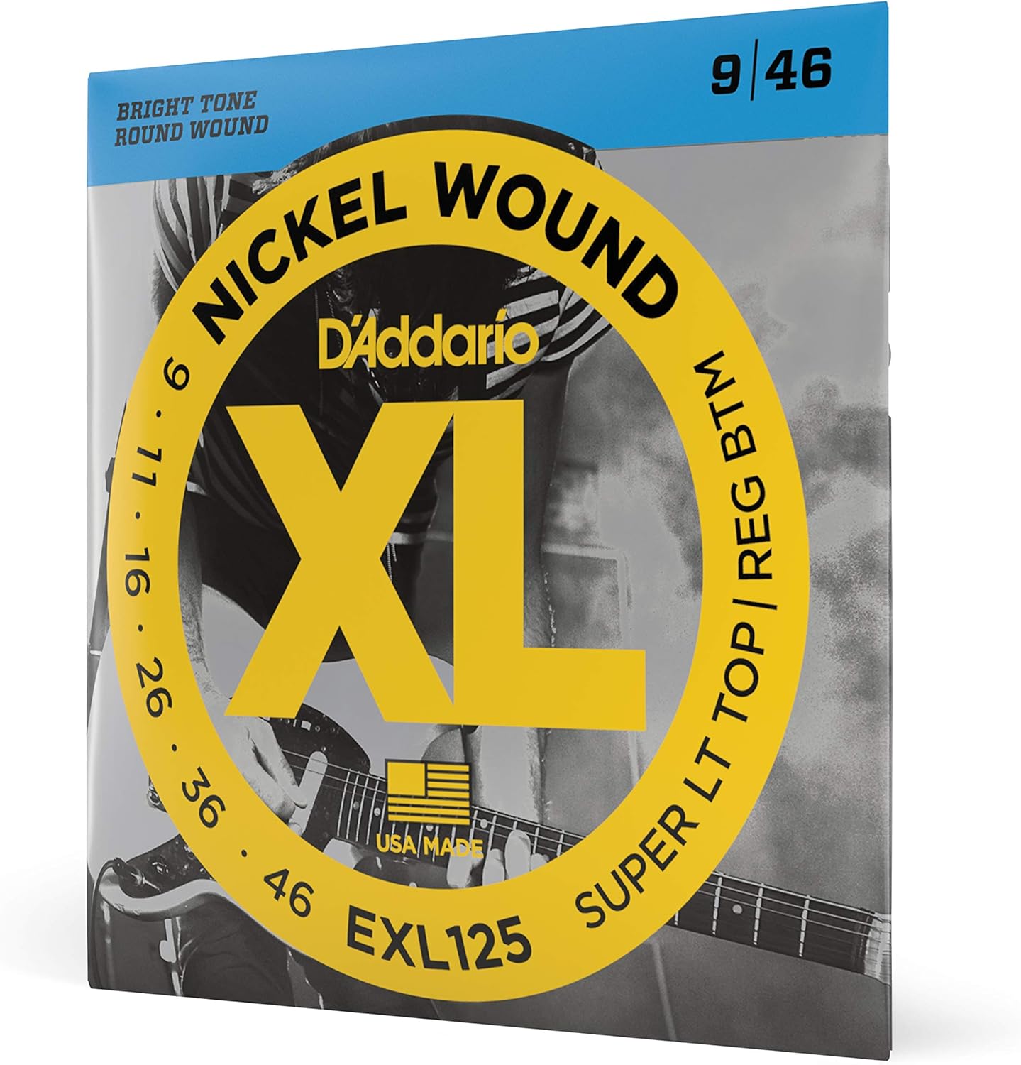 D'Addario Guitar Strings - XL Nickel Electric Guitar Strings - EXL110-3D