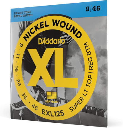 D'Addario Guitar Strings - XL Nickel Electric Guitar Strings - EXL110-3D