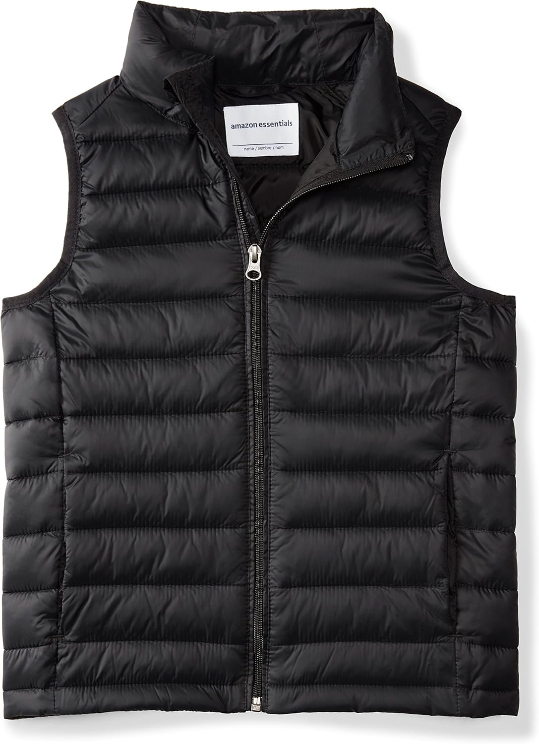 Amazon Essentials boys’ lightweight water-resistant packable puffer vest with hood