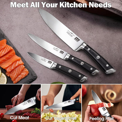 SHAN ZU Kitchen Knives 3 pieces (200mm, 153mm, 95mm)