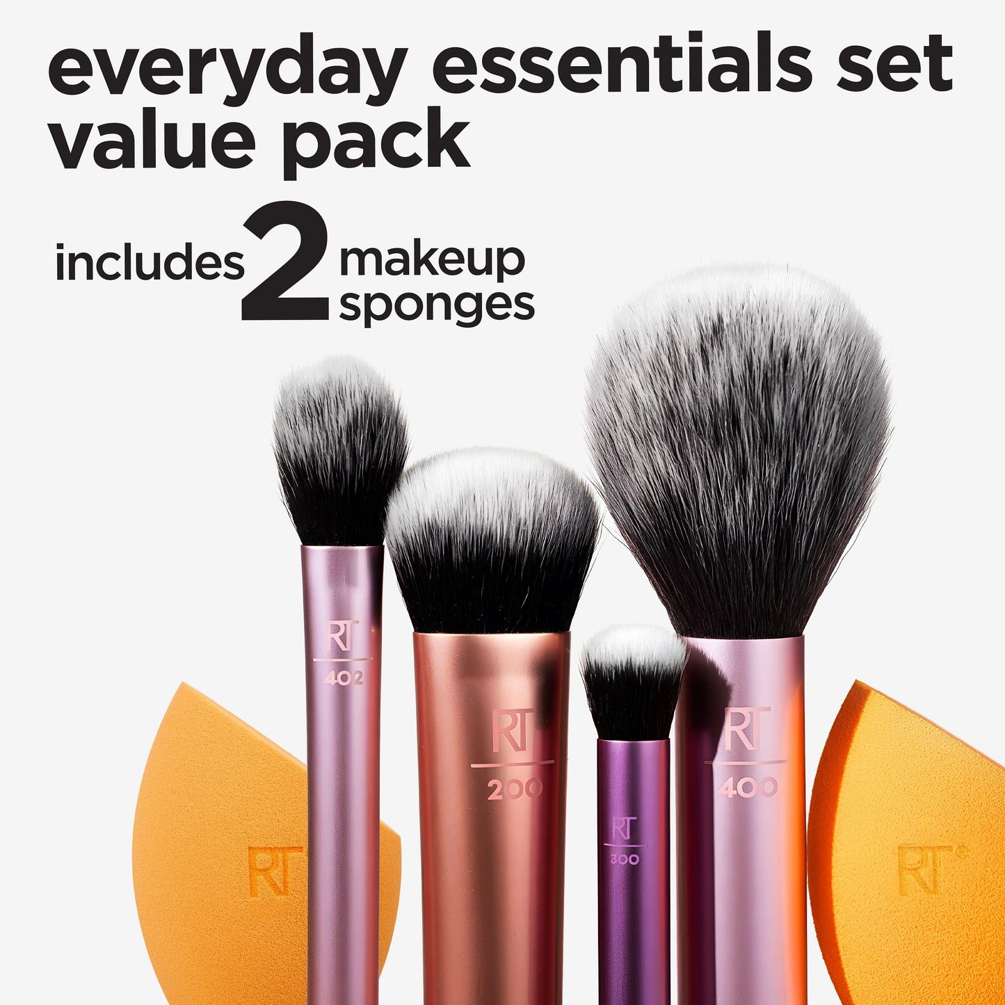 REAL TECHNIQUES Everday Essentials (brushes and sponges) 6 pieces