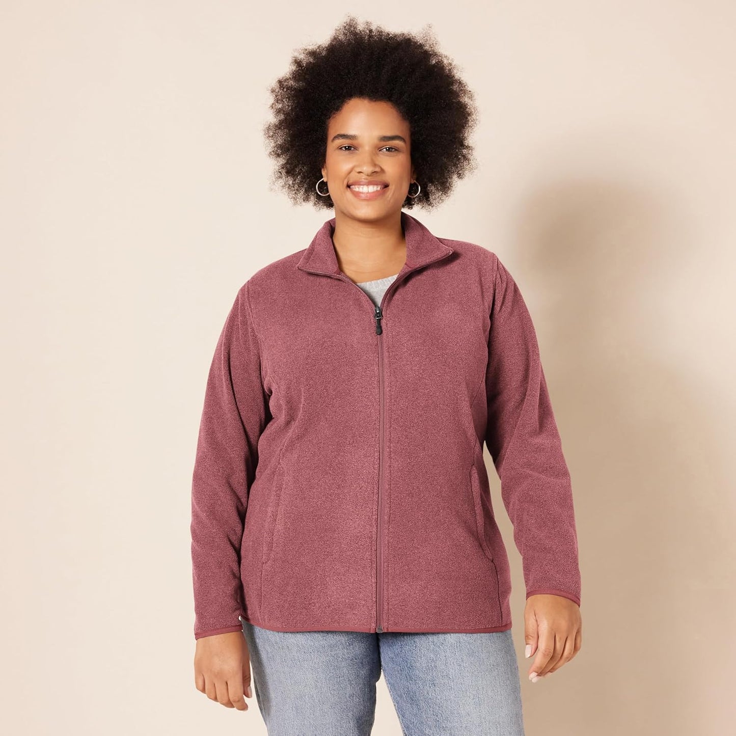 Amazon Essentials women’s classic-fit full-zip polar soft fleece jacket