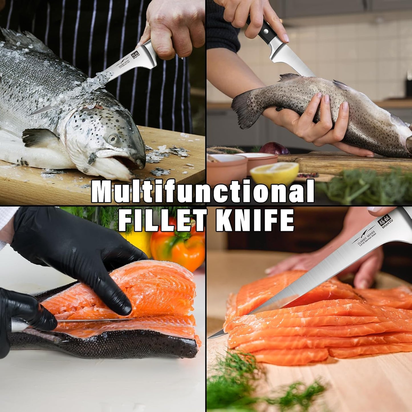 SHAN ZU Santoku Knife 18cm