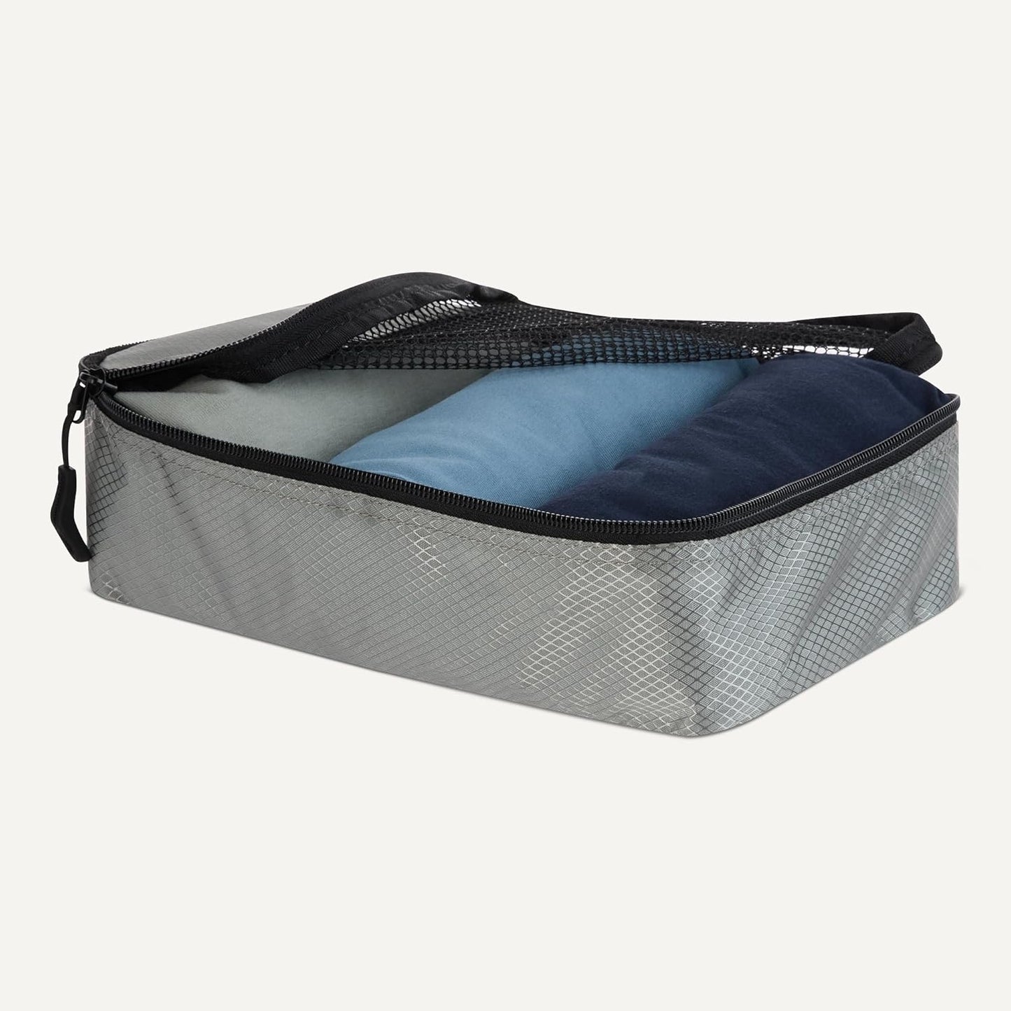 Amazon basics large clothing bags, all grey, M, Pack of 4 x M