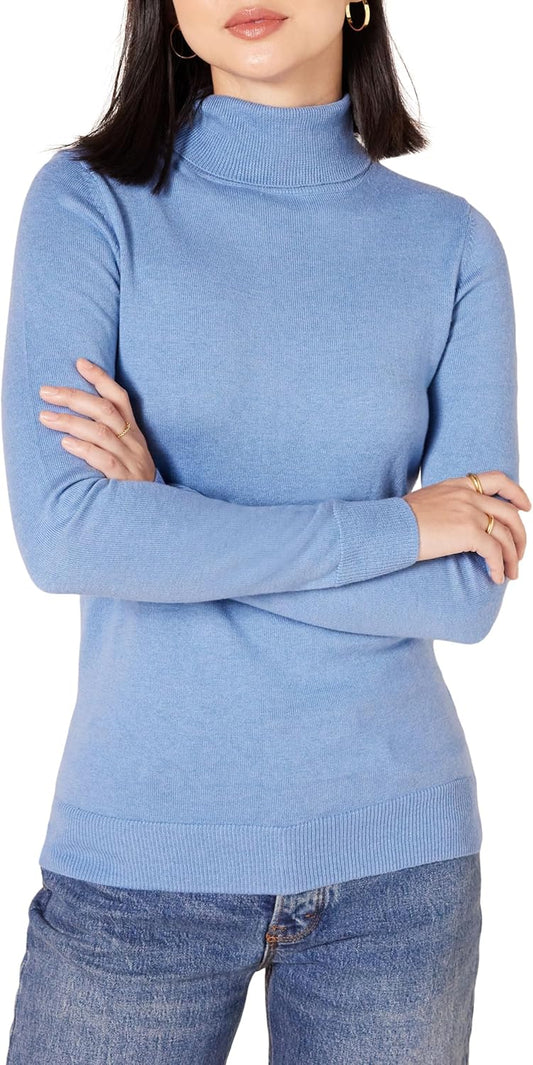 Amazon Essentials women’s lightweight long-sleeve mock neck top, classic fit