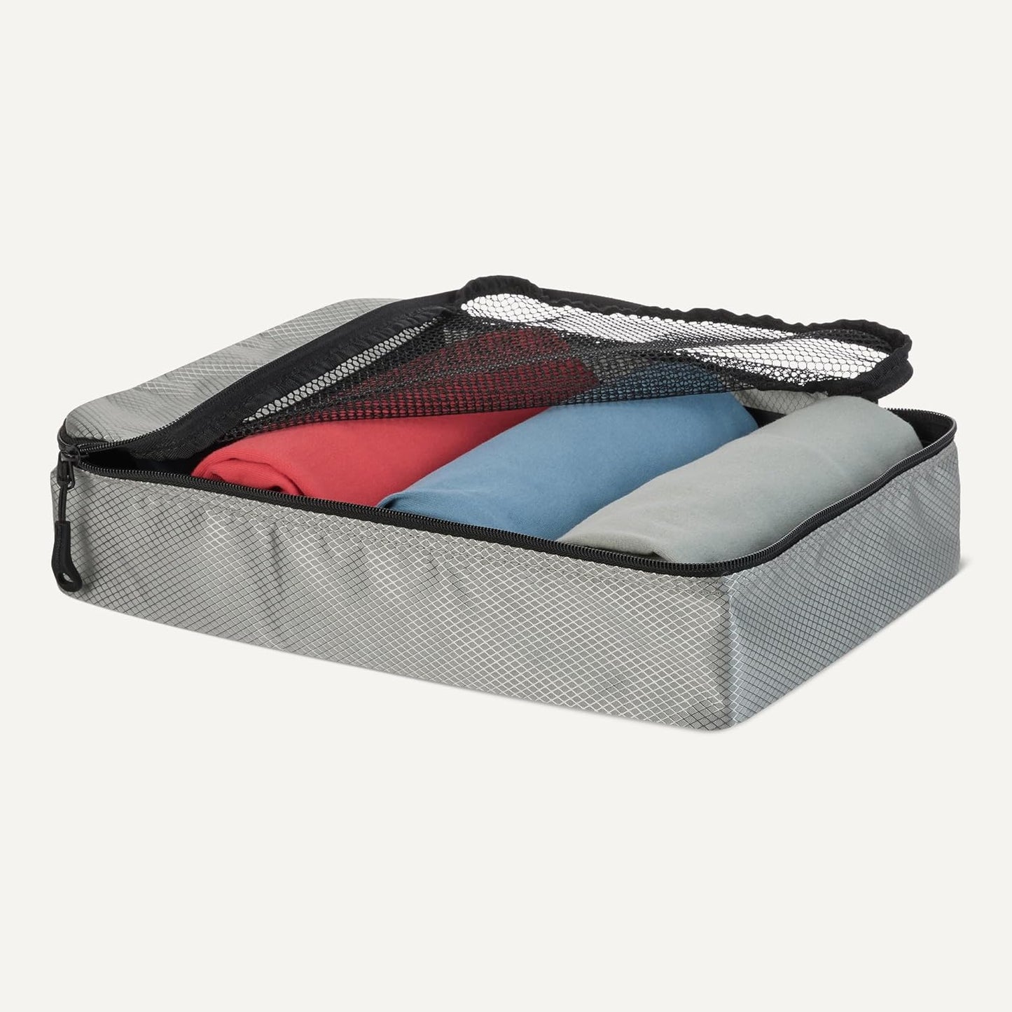 Amazon basics large clothing bags, all grey, M, Pack of 4 x M