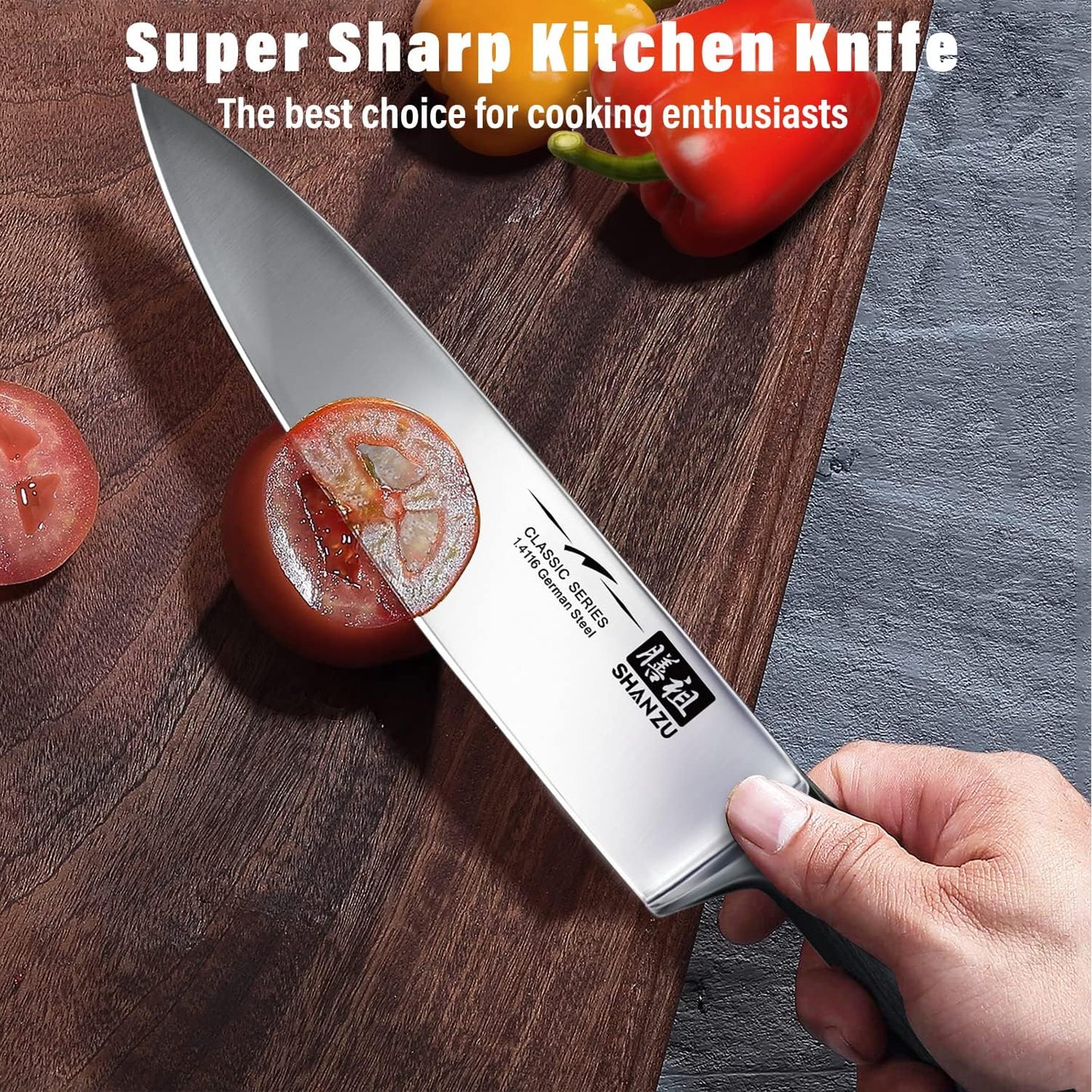SHAN ZU Santoku Knife 18cm