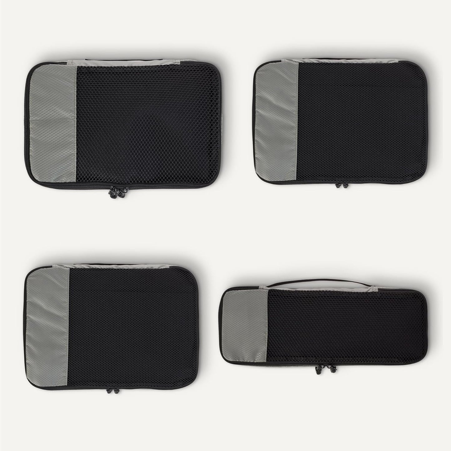 Amazon basics large clothing bags, all grey, M, Pack of 4 x M