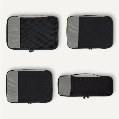 Amazon basics large clothing bags, all grey, M, Pack of 4 x M