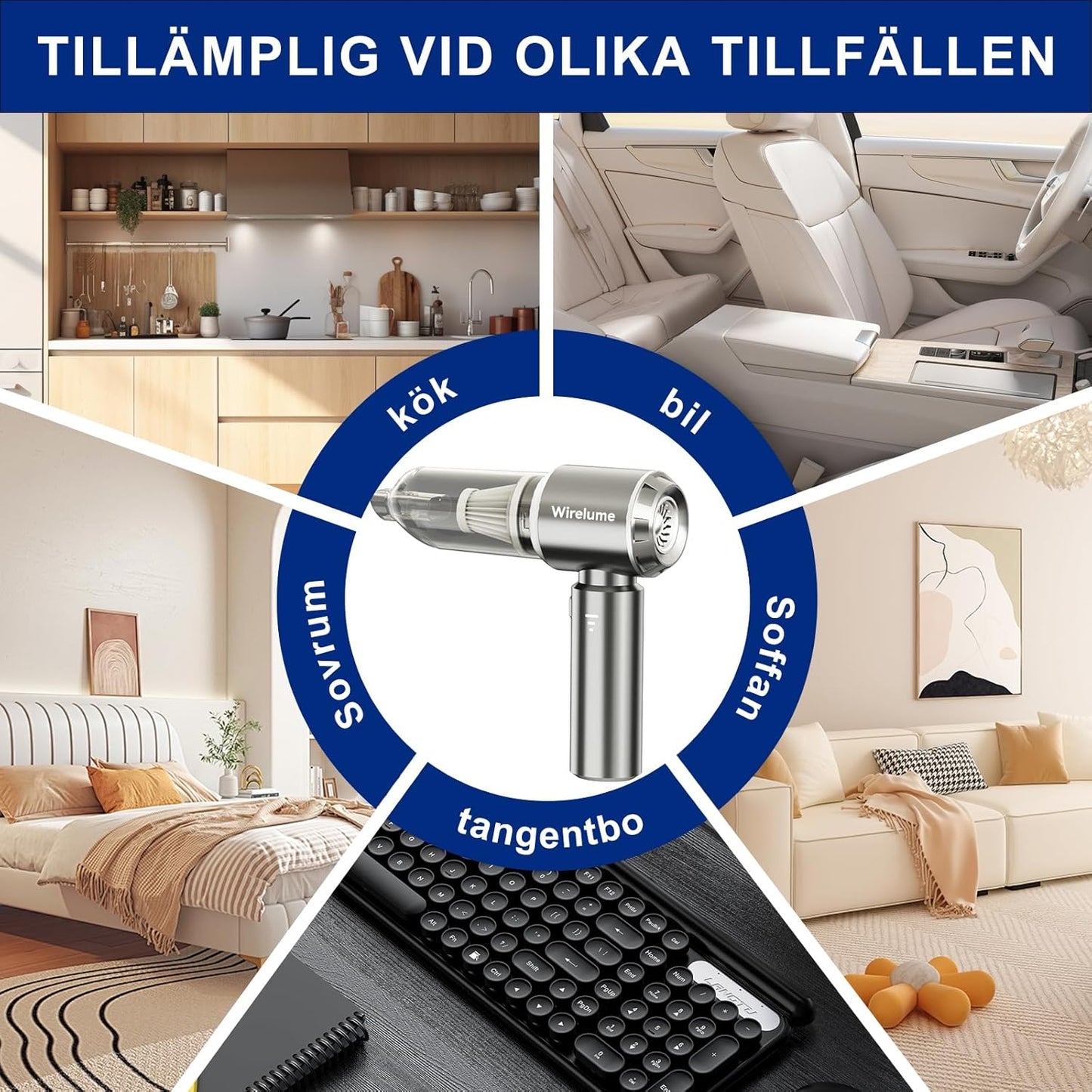 Handheld Vacuum Cleaner Cordless Powerful 22000Pa