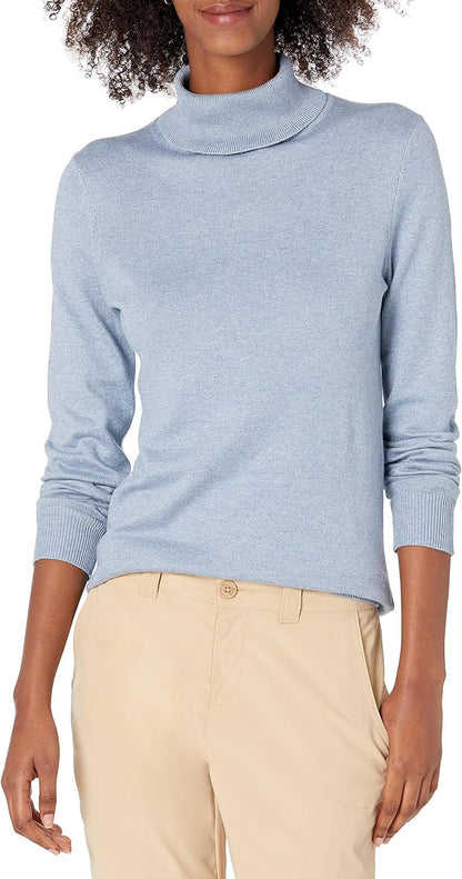 Amazon Essentials women’s lightweight long-sleeve mock neck top, classic fit