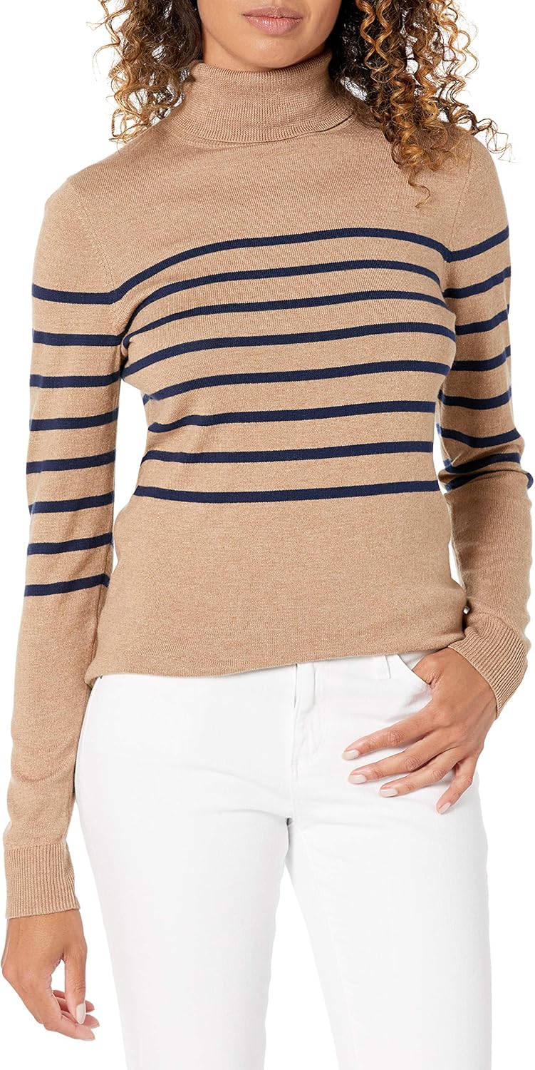 Amazon Essentials women’s lightweight long-sleeve mock neck top, classic fit