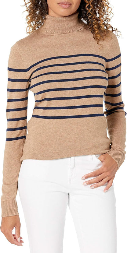 Amazon Essentials women’s lightweight long-sleeve mock neck top, classic fit