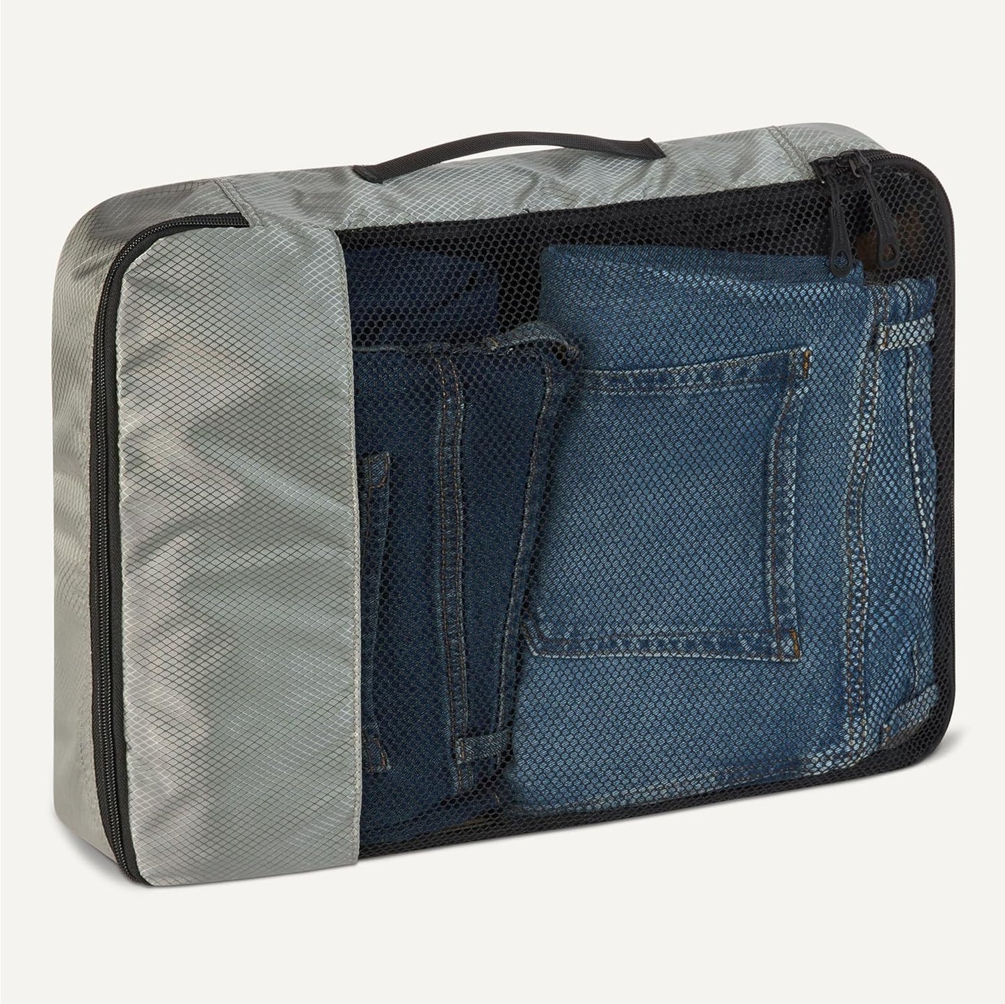 Amazon basics large clothing bags, all grey, M, Pack of 4 x M