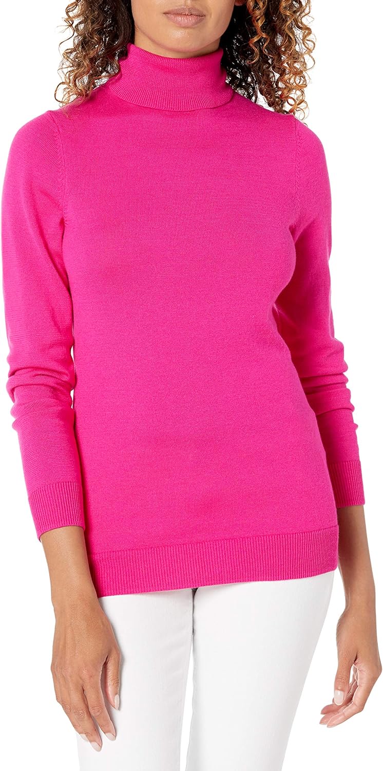 Amazon Essentials women’s lightweight long-sleeve mock neck top, classic fit