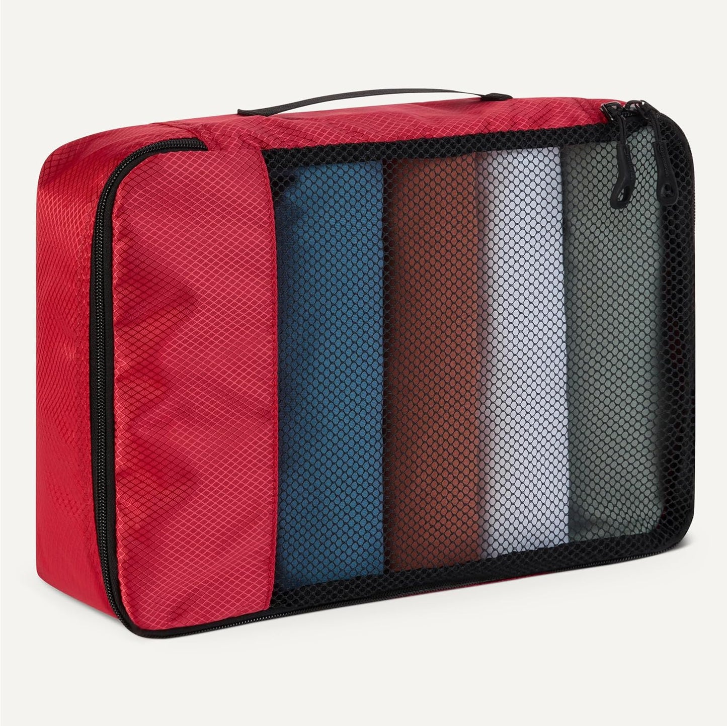 Amazon basics large clothing bags, all grey, M, Pack of 4 x M