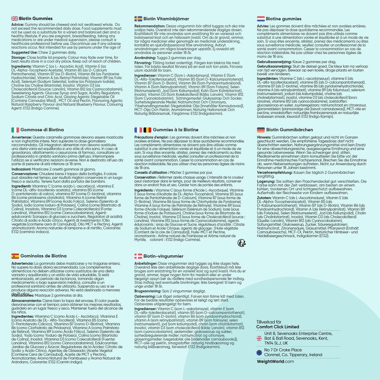 Biotin Gummy Bears - Vitamin C & E