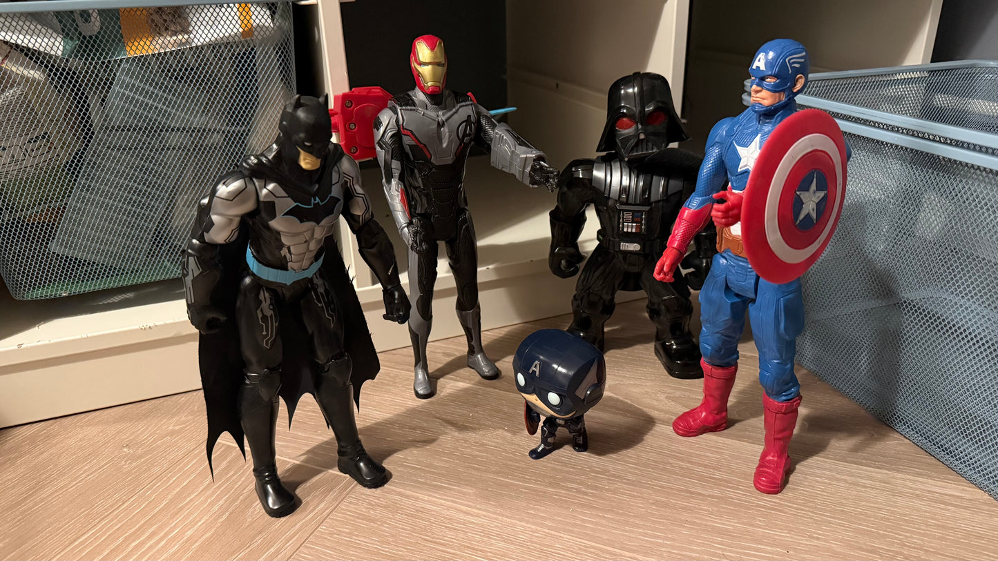 Superhero action figures